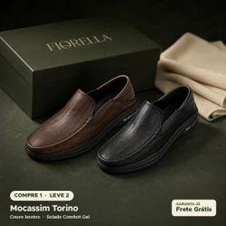[COMPRE 1 E LEVE 2] Mocassim Masculino em Couro Macio